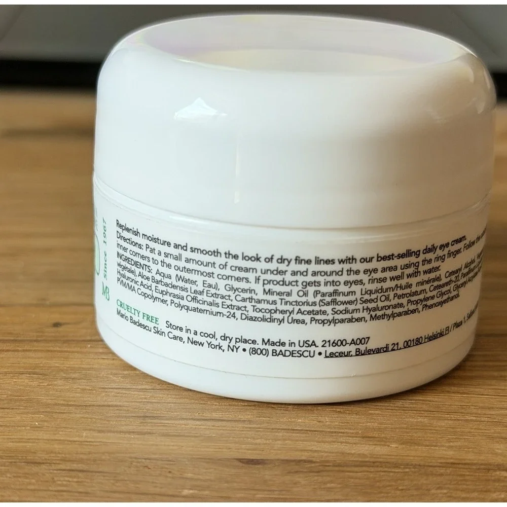 Mario Badescu Hyluronic Eye Cream 14gr New Seal Under Lid Cosmetics Makeup